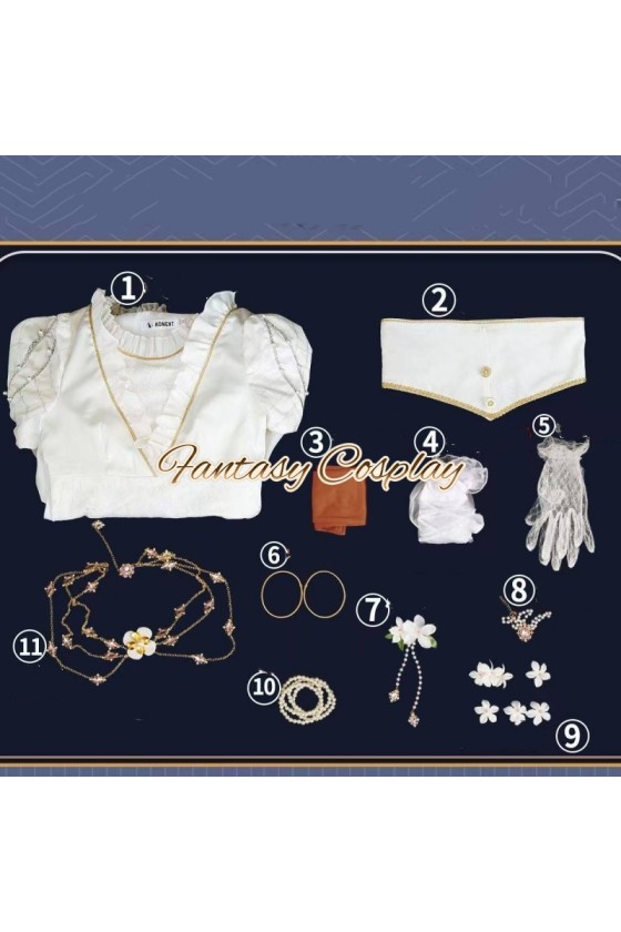 Identity V Psychologist Ada Mesmer Juliet White Dress Cosplay Costume
